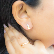 Water Drop 1 micron gold plated silver earrings