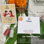Load image into Gallery viewer, Silver Flower Rakhi with Moti
