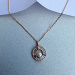 Load image into Gallery viewer, Lunar Glow Rose Golden Sterling Silver Pendant Chain
