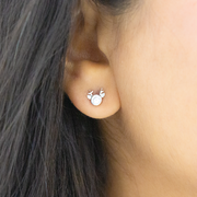 Aven Deer 925 sterling silver pendants chain earrings set