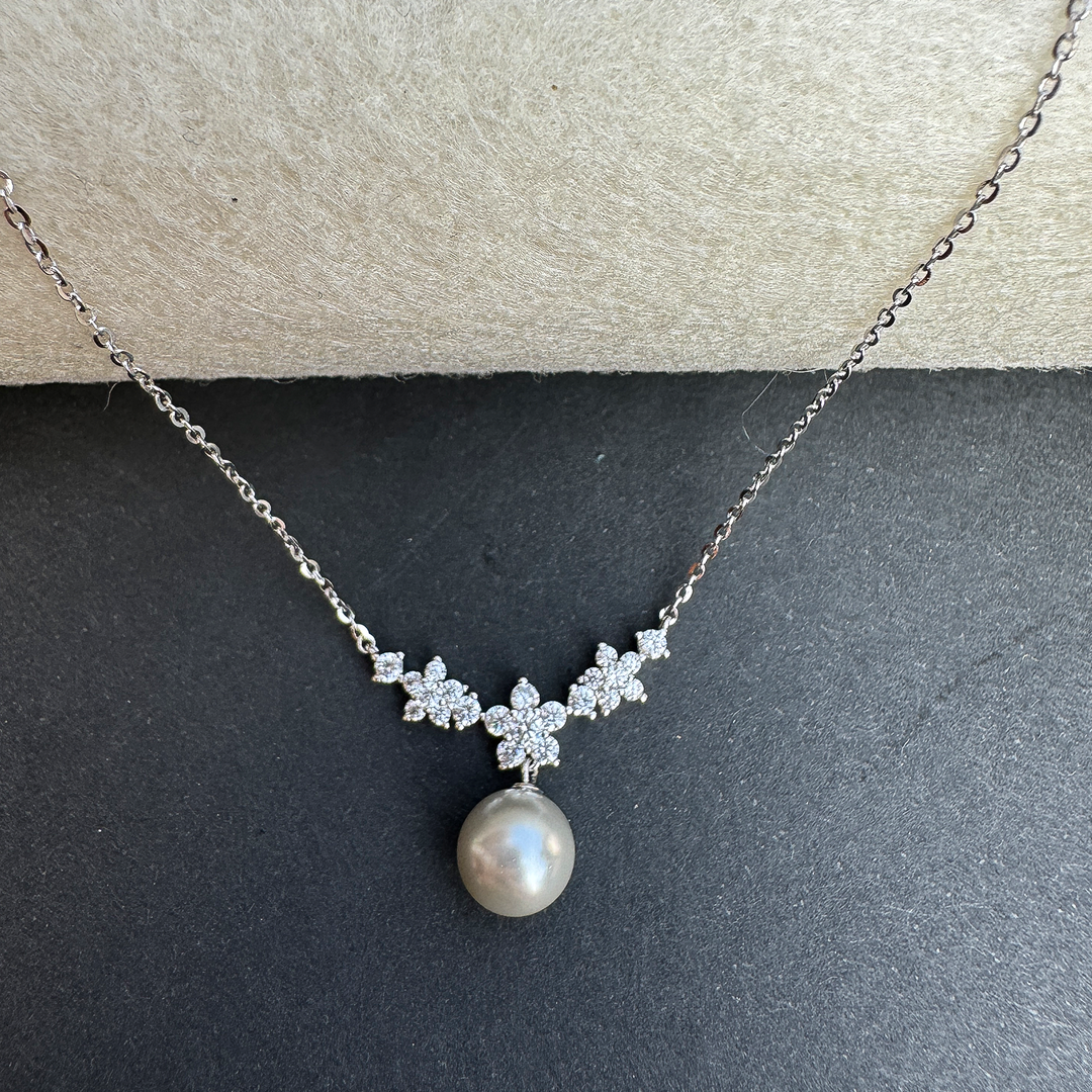 Starry Pearl Sterling Silver Pendant Chain