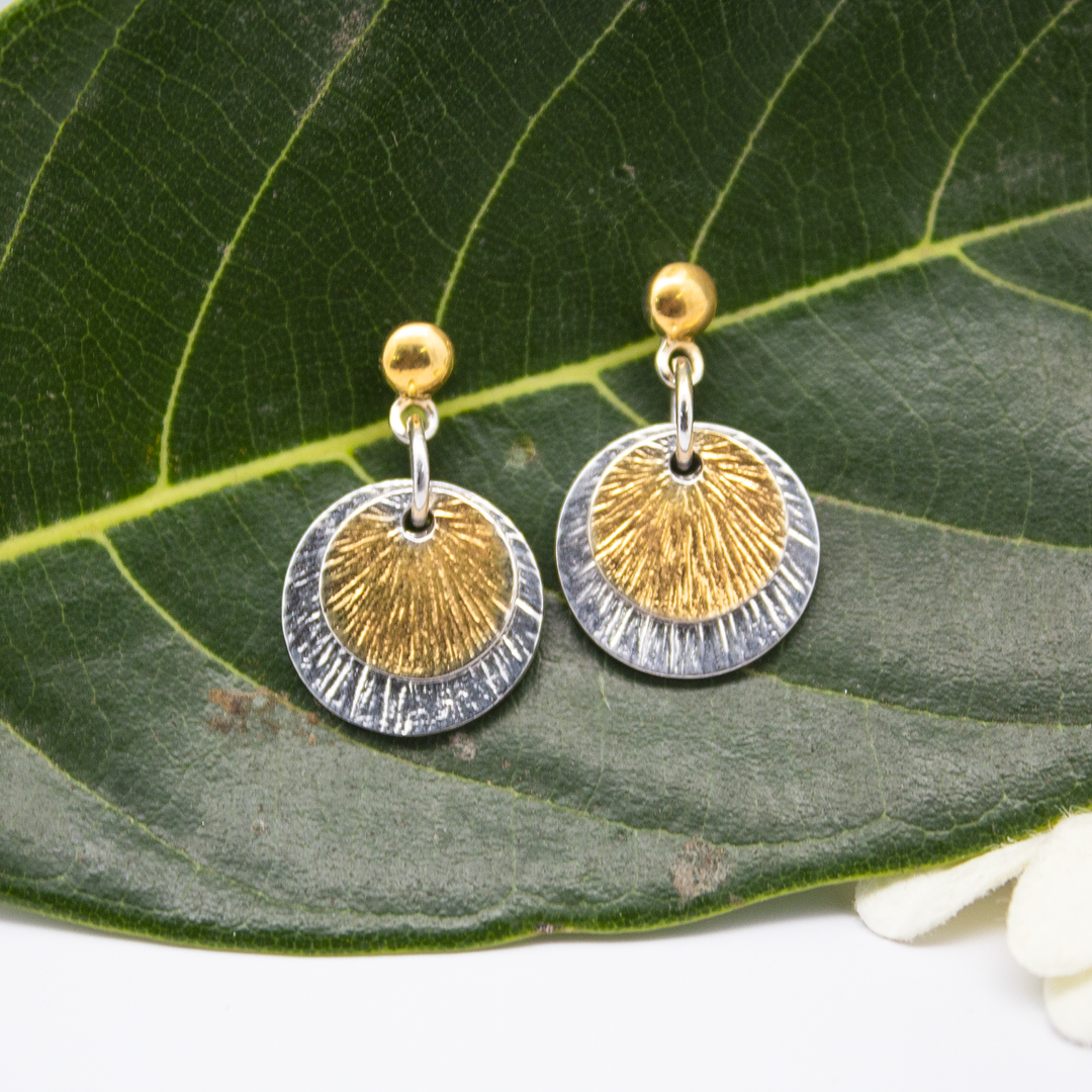 Moonlight 1 micron gold plated silver earrings