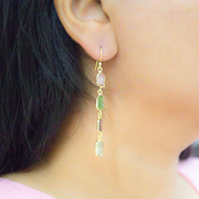 Unfinished Natural Stone Interlink Earrings