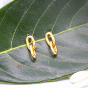 Interlink 1 micron gold plated silver earrings
