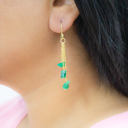 Unfinished Natural Stone Hook Earrings