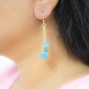 Unfinished Natural Stone Hook Earrings