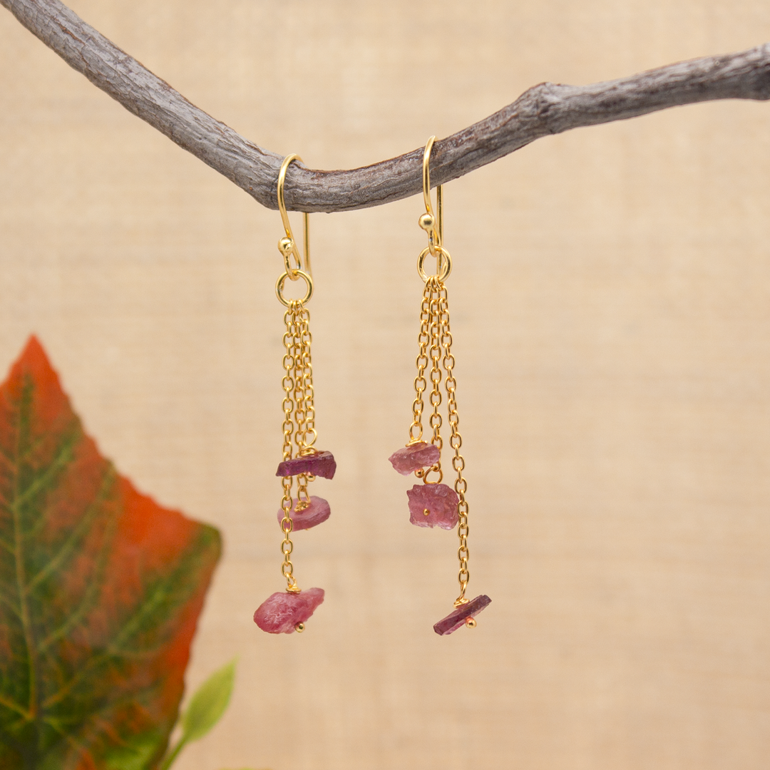 Unfinished Natural Stone Hook Earrings