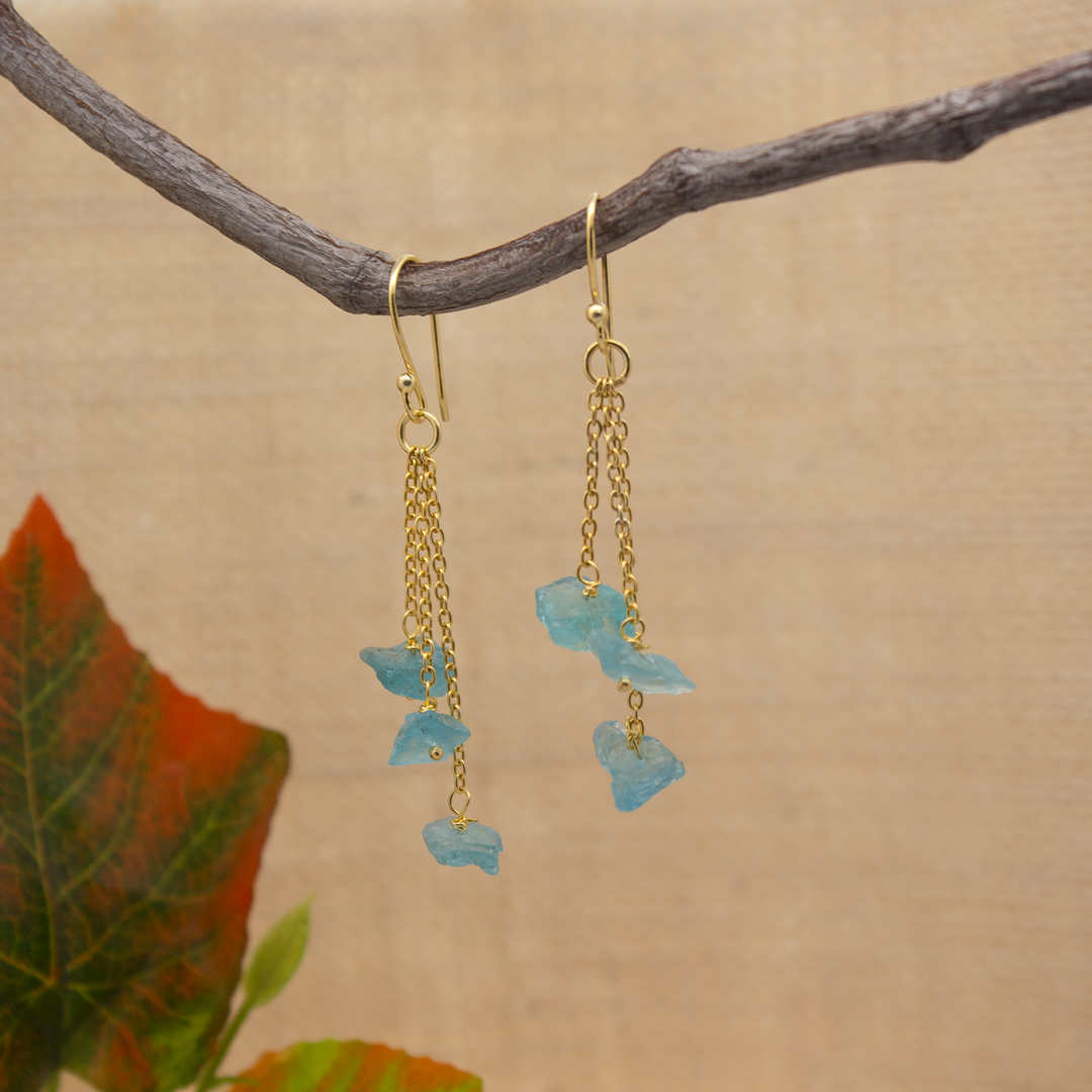 Unfinished Natural Stone Hook Earrings