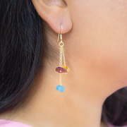 Unfinished Natural Stone Hook Earrings