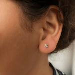 Load image into Gallery viewer, Ontique 925 Silver Apricot Orange Studs Earrings For Women
