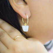 Unfinished Natural Stone Drop Earrings