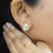 Rose Shine 1 micron gold plated silver earrings