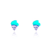 Ontique 925 Silver Ice Cream Shaped Studs Earrings For Kids