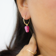 Unfinished Natural Stone Drop Earrings