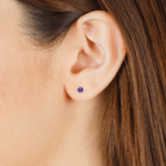 Load image into Gallery viewer, Ontique 925 Silver Lavender Studs Earrings For Women
