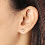 Load image into Gallery viewer, Ontique 925 Silver Globe Studs Earrings For Women
