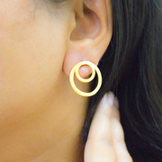 Interlink Globe Sterling Silver Earrings