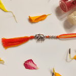 Load image into Gallery viewer, Silver Elephant Lumba Rakhi for Bhabhi
