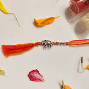 Silver Elephant Lumba Rakhi for Bhabhi