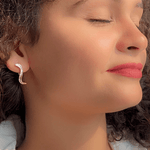 Load image into Gallery viewer, Rose Wave Illusion Earrings
