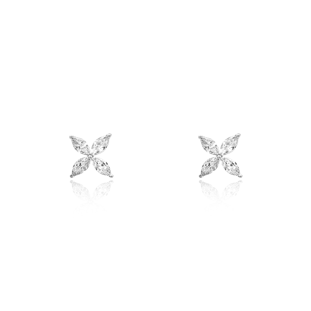 Jasmine Bloom Diamond Stud Earrings