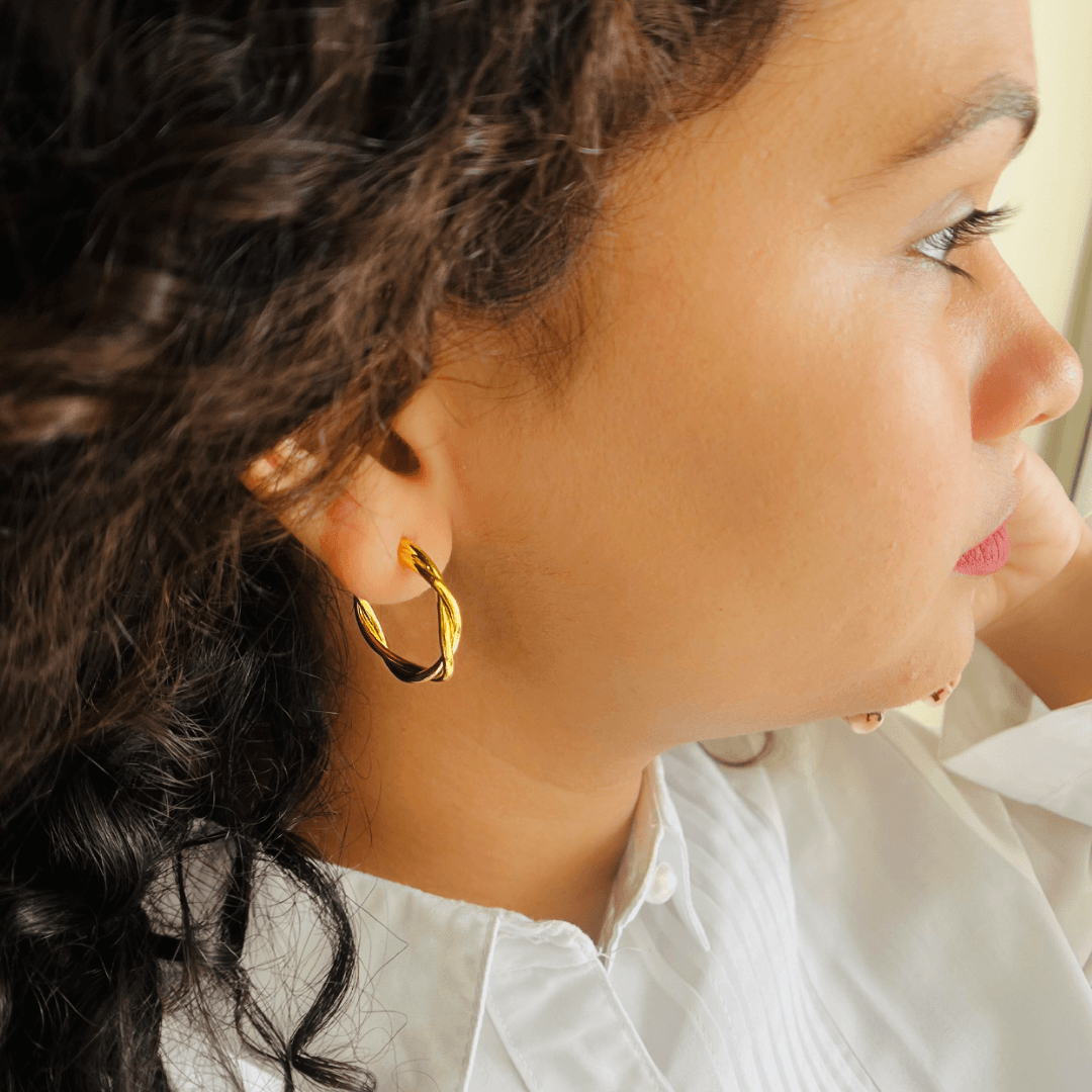 Gilded Hoop Earrings For Women