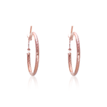 Load image into Gallery viewer, 925-sterling-silver-runway-radiance-rose-gold-hoops-earrings-for-women
