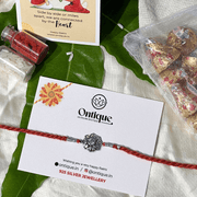 Sliver Aura Flower Rakhi