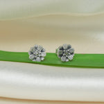 Load image into Gallery viewer, Silver Petal Stud Earrings
