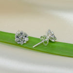 Load image into Gallery viewer, Silver Petal Stud Earrings
