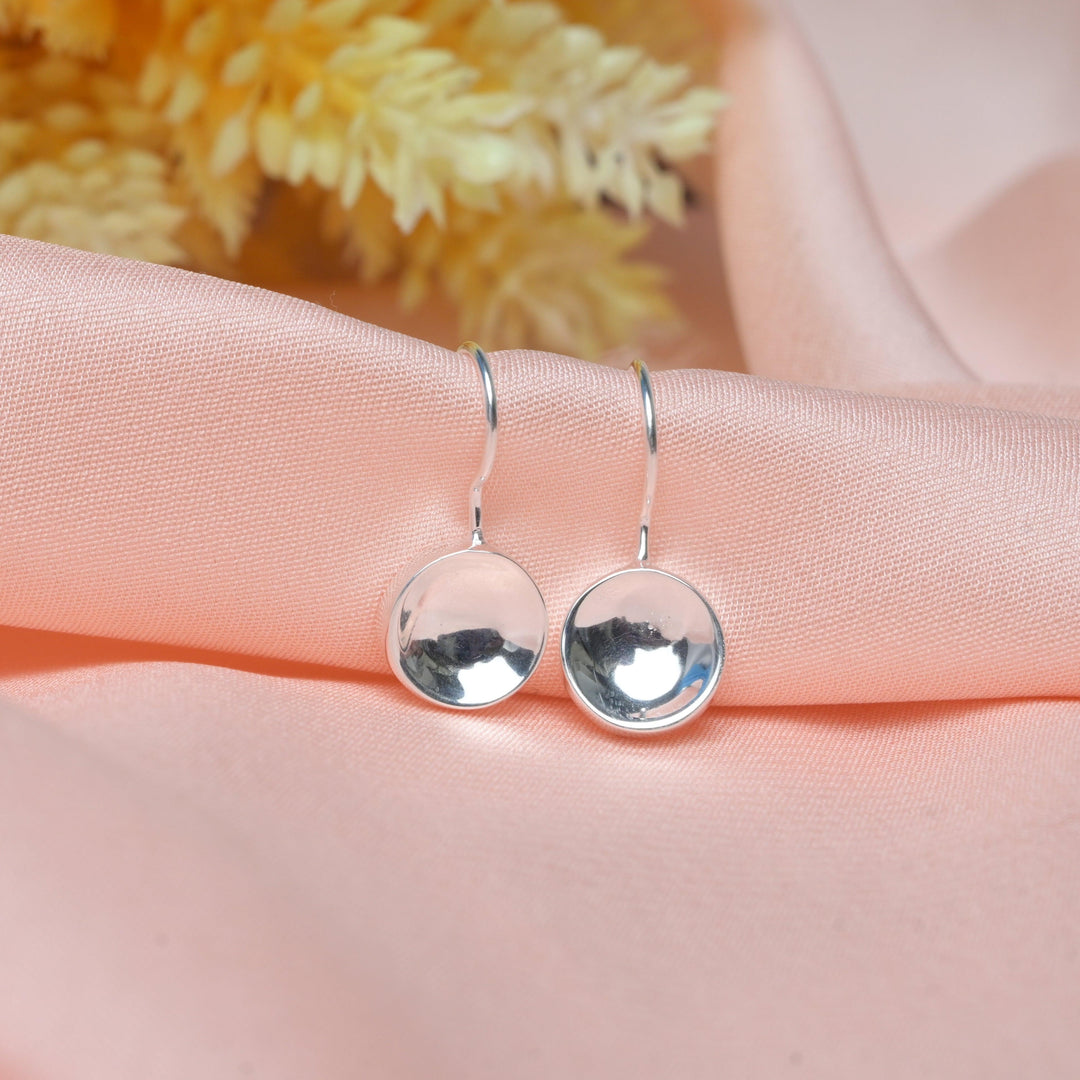 Flat Ball with Hook Earrings