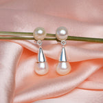 Load image into Gallery viewer, Pearl Drop Thread Earrings for Women
