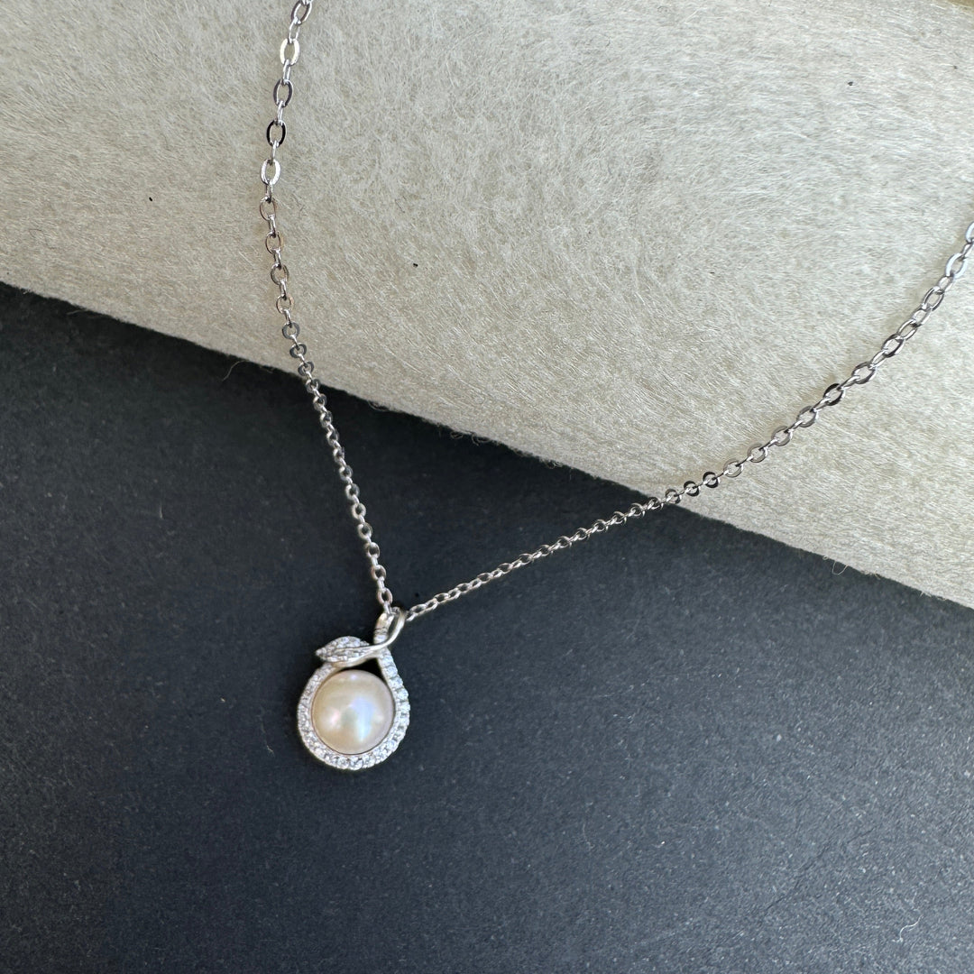 Pearl Blossom Sterling Silver Pendant Chain