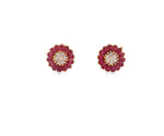 Load image into Gallery viewer, Pink petal bloom earrings
