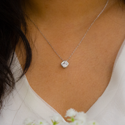 Dewdrop 925 Sterling Silver Chain Pendant Set