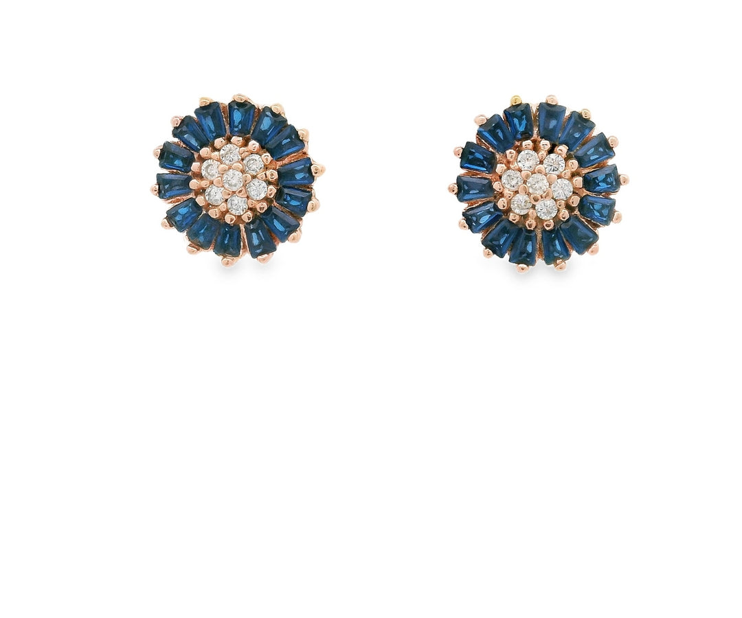 Blue Petal Bloom Earrings