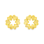 Load image into Gallery viewer, Jasmine 1 micron gold plated silver earrings
