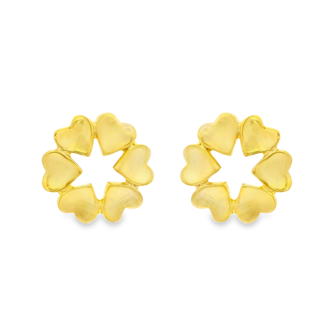 Jasmine 1 micron gold plated silver earrings