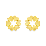 Jasmine 1 micron gold plated silver earrings