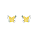 Load image into Gallery viewer, Butterfly 1 micron gold plated silver earrings
