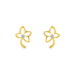 Load image into Gallery viewer, Rose 1 micron gold plated silver earrings
