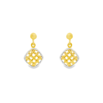 Load image into Gallery viewer, Crisscross drop 1 micron gold plated silver earrings
