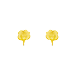 Load image into Gallery viewer, Hibiscus 1 micron gold plated silver earrings
