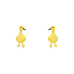 Load image into Gallery viewer, Duck 1 micron gold plated silver earrings
