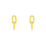 Load image into Gallery viewer, Interlink 1 micron gold plated silver earrings
