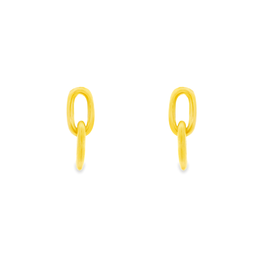 Interlink 1 micron gold plated silver earrings