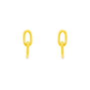 Interlink 1 micron gold plated silver earrings