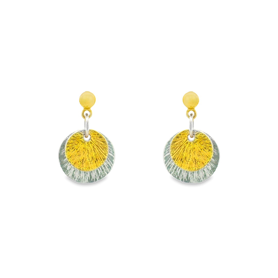 Moonlight 1 micron gold plated silver earrings