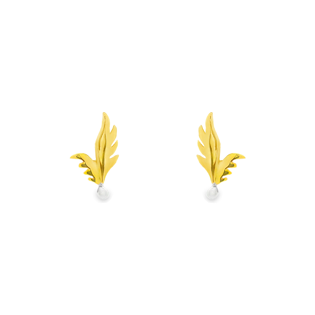 Bluebell 1 micron gold plated silver earrings