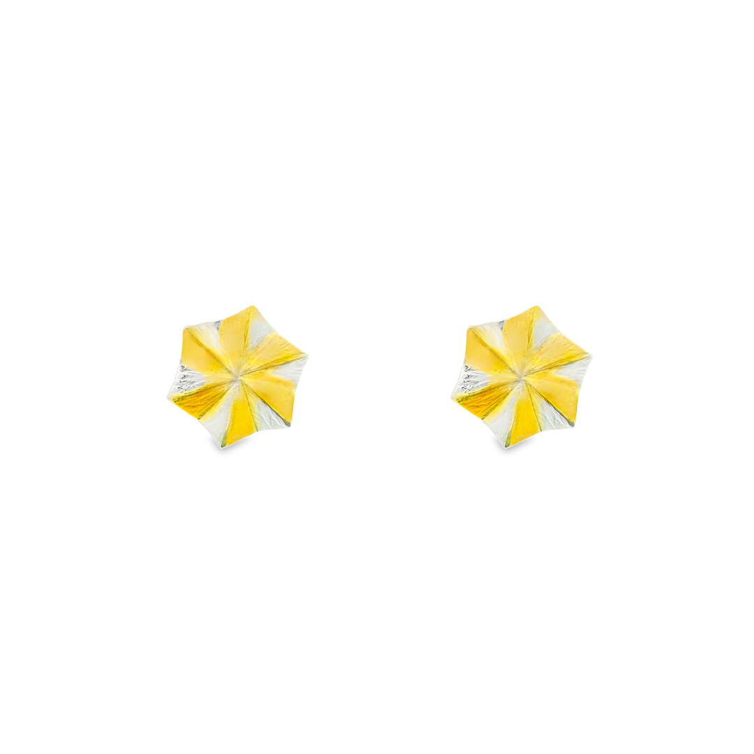 Daisy 1 micron gold plated silver earrings